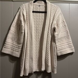 Margaret O’Leary Irish Heritage open coat 100% cotton Sweater